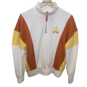 DISNEY Living My Best Life Disneyland 3/4 Quarter Zip Pullover with pockets